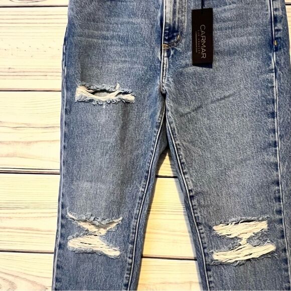 Carmar Alexander High Rise Medium Wash Straight Leg Jeans - Picture 5 of 10